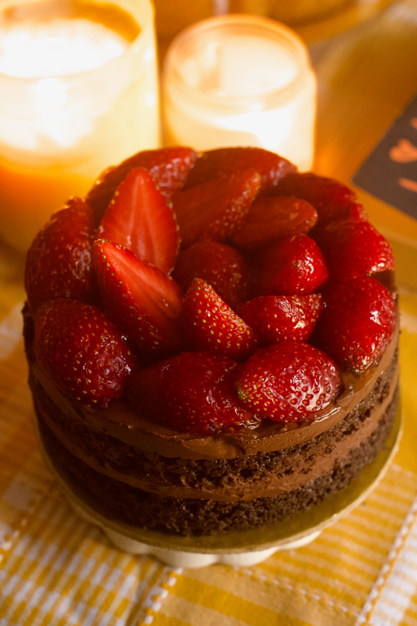 Mahabaleshwar Strawberry Dark Chocolate Cake (Vegan, Gluten Free, Refined Sugar Free)
