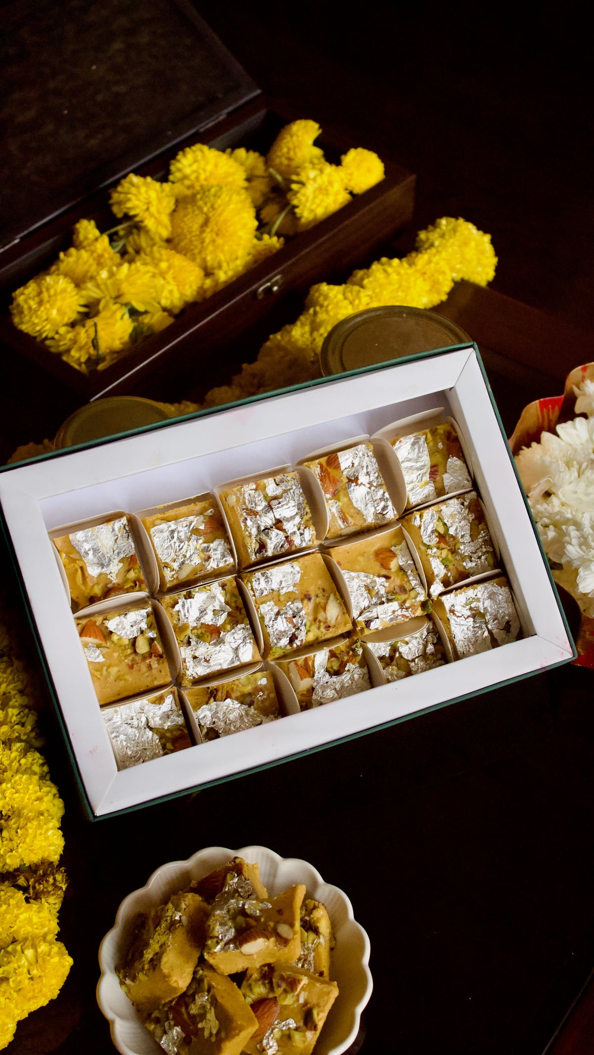 Pista Badaam Besan Barfi (Gluten Free, Refined Sugar Free