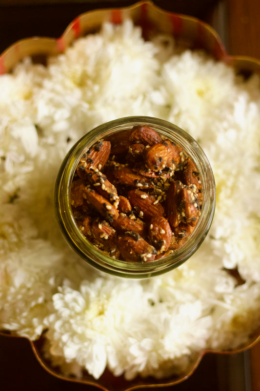 Sweet & Salty Jaggery Black Sesame Almonds