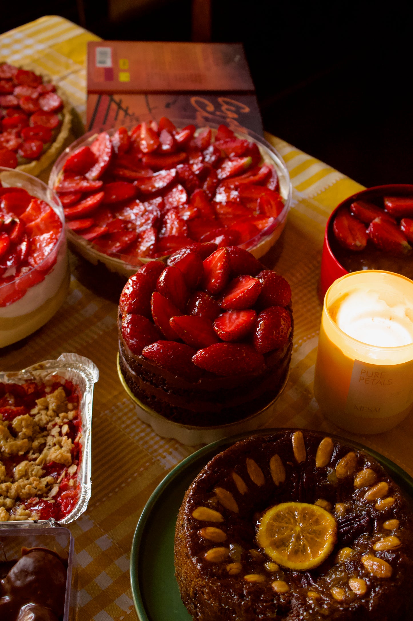 Mahabaleshwar Strawberry Dark Chocolate Cake (Vegan, Gluten Free, Refined Sugar Free)