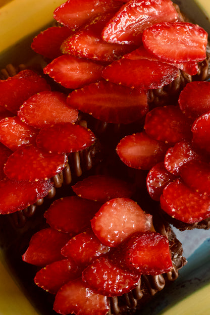 Fudgey Strawberry Brownies Box of 4 (Vegan, Gluten Free, Refined sugar free)