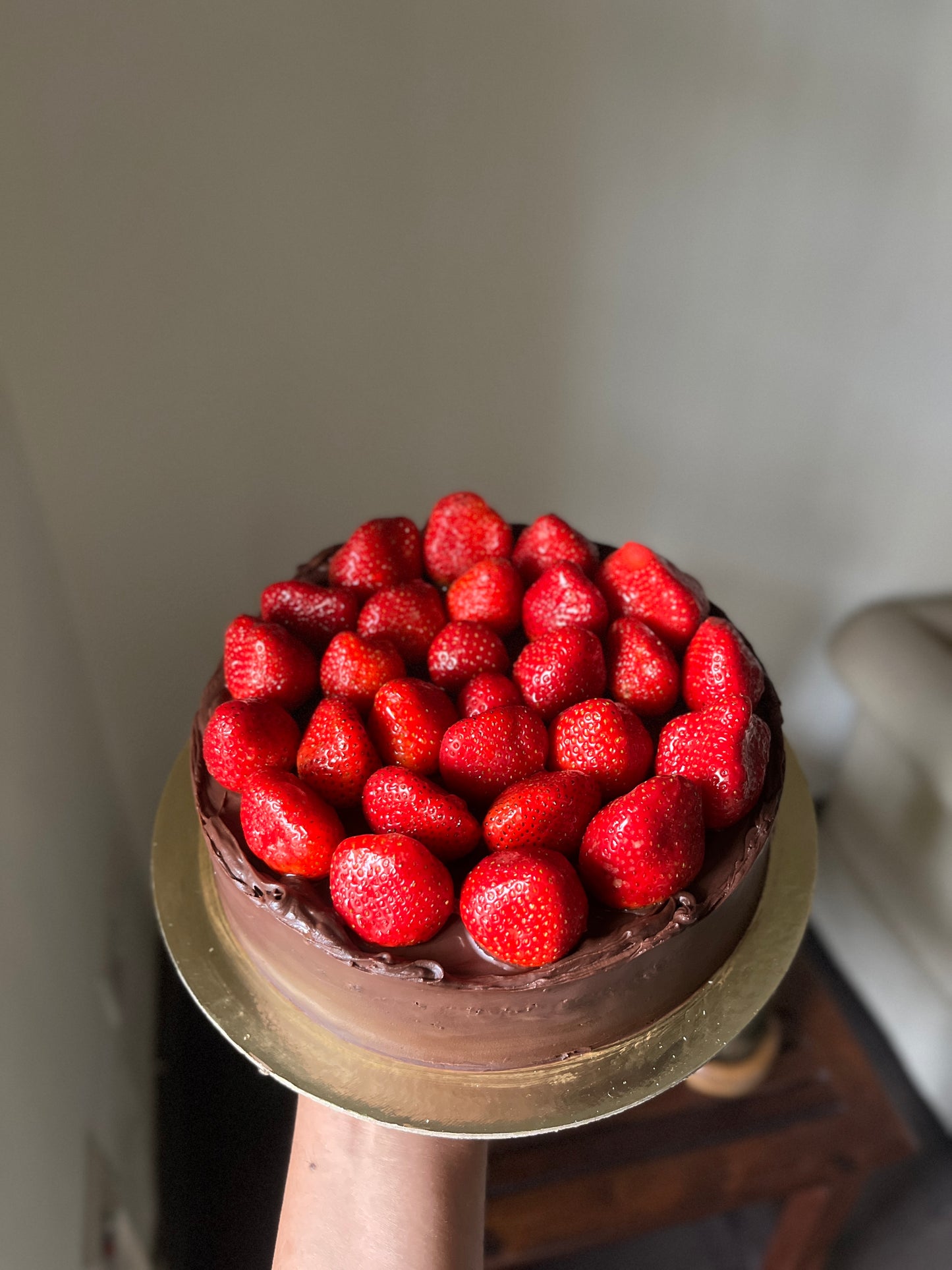 Whole Mahabaleshwar Strawberry Chocolate Cake (Vegan, Gluten Free, Refined Sugar Free)